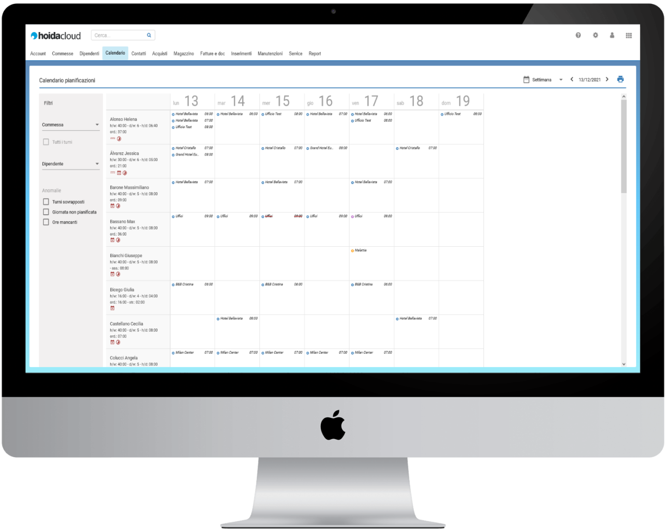 software gestionale calendario hoidacloud